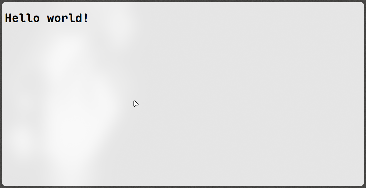 Hello world!